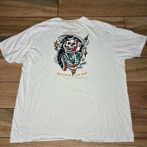 Dark Seas Mens Size XXL T Shirt White Surf Skate Short Sleeve